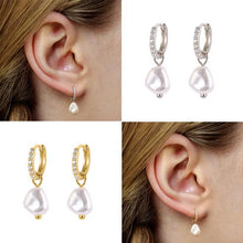 Load image into Gallery viewer, Pearl 935 Sterling Silver Earrings
