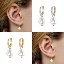 Load image into Gallery viewer, Pearl 935 Sterling Silver Earrings