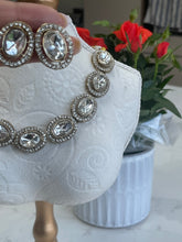 Load image into Gallery viewer, Rani Antique Indian Polki| Bridal Indian Necklace Jewelry Set