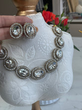 Load image into Gallery viewer, Rani Antique Indian Polki| Bridal Indian Necklace Jewelry Set
