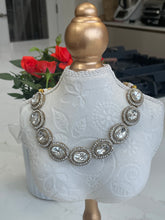 Load image into Gallery viewer, Rani Antique Indian Polki| Bridal Indian Necklace Jewelry Set