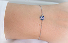 Load image into Gallery viewer, Dainty Evil Eye Bracelet Nazr Bracelet