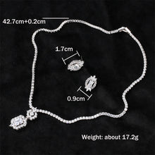Load image into Gallery viewer, Luxury Clear Blue Zircon Geometric Water Drop Jewelry Set