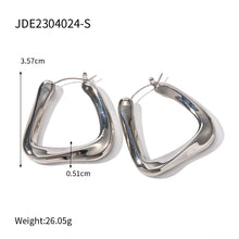 Load image into Gallery viewer, Geometric U-shaped Hollow Metal Earrings Minimalist