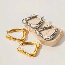 Load image into Gallery viewer, Geometric U-shaped Hollow Metal Earrings Minimalist