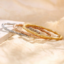 Load image into Gallery viewer, Bamboo Stainless Steel Bangle