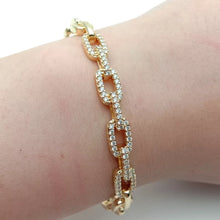 Load image into Gallery viewer, Chain link cuff bangle