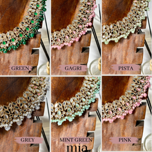 Load image into Gallery viewer, Antique Mirror Indian Wedding Jewellery set | Necklace Earrings Tikka