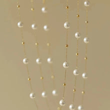 Load image into Gallery viewer, Genuine Natural Freshwater Pearl Necklace | Dainty 14k Layer Gold Necklace