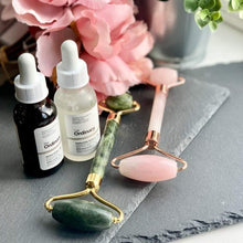 Load image into Gallery viewer, Rose Quartz Gua Sha Facial Massage Tool Natural Stone