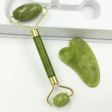 Load image into Gallery viewer, Gua Sha Rose Quartz and Jade | Firming Facial Reliever