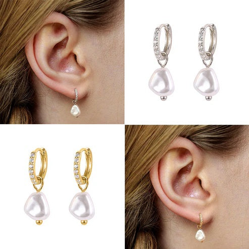 Pearl 935 Sterling Silver Earrings