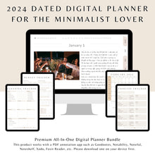 Load image into Gallery viewer, Digital Planner | 2024 Undated Planner, Notepad
