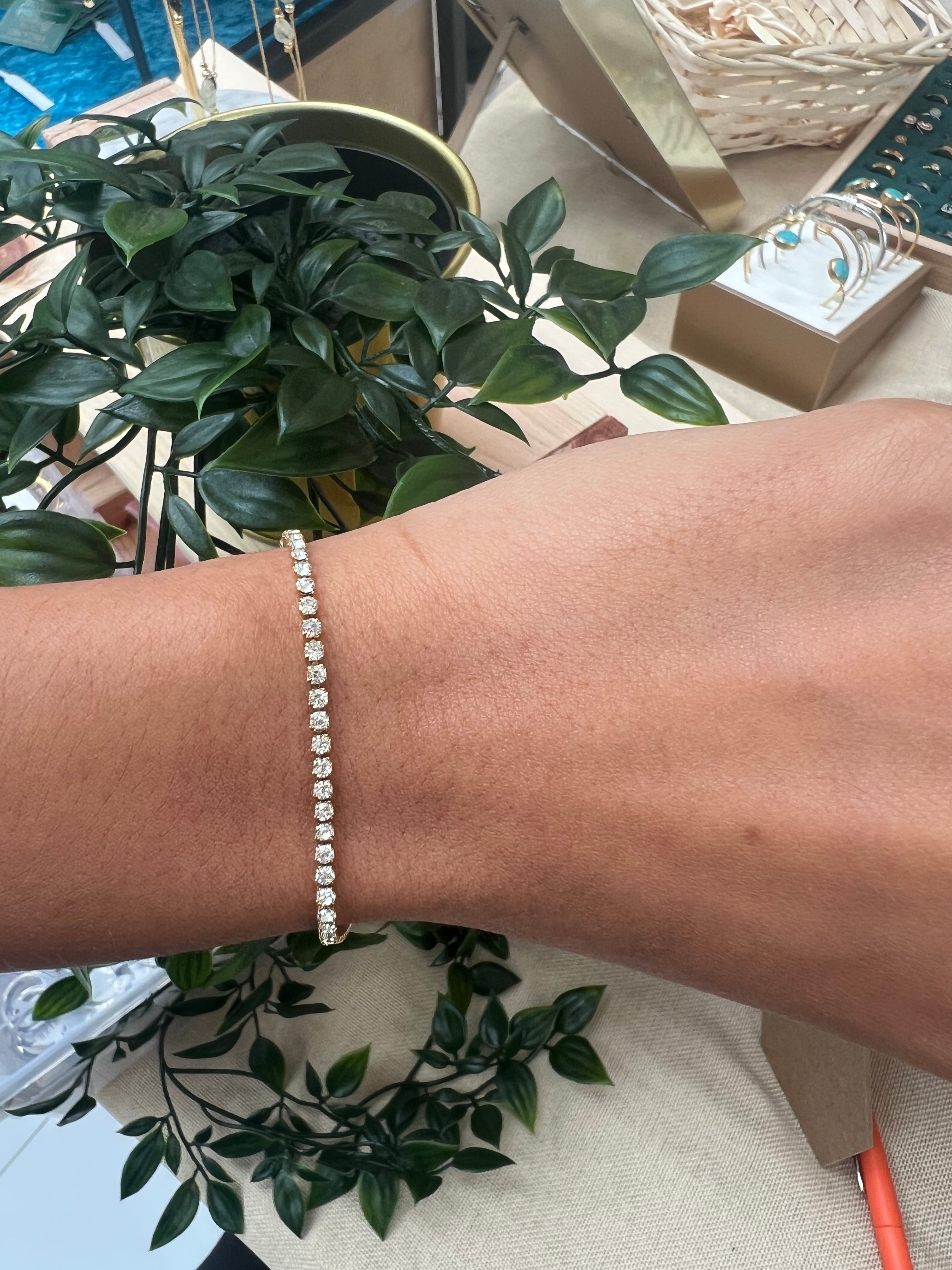 Diamond Tennis Diamond Bracelet | Tarnish-Free