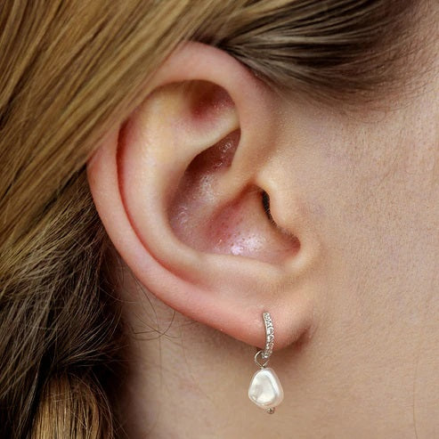 Pearl 935 Sterling Silver Earrings
