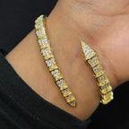 Snake Twist Diamonte Cuff