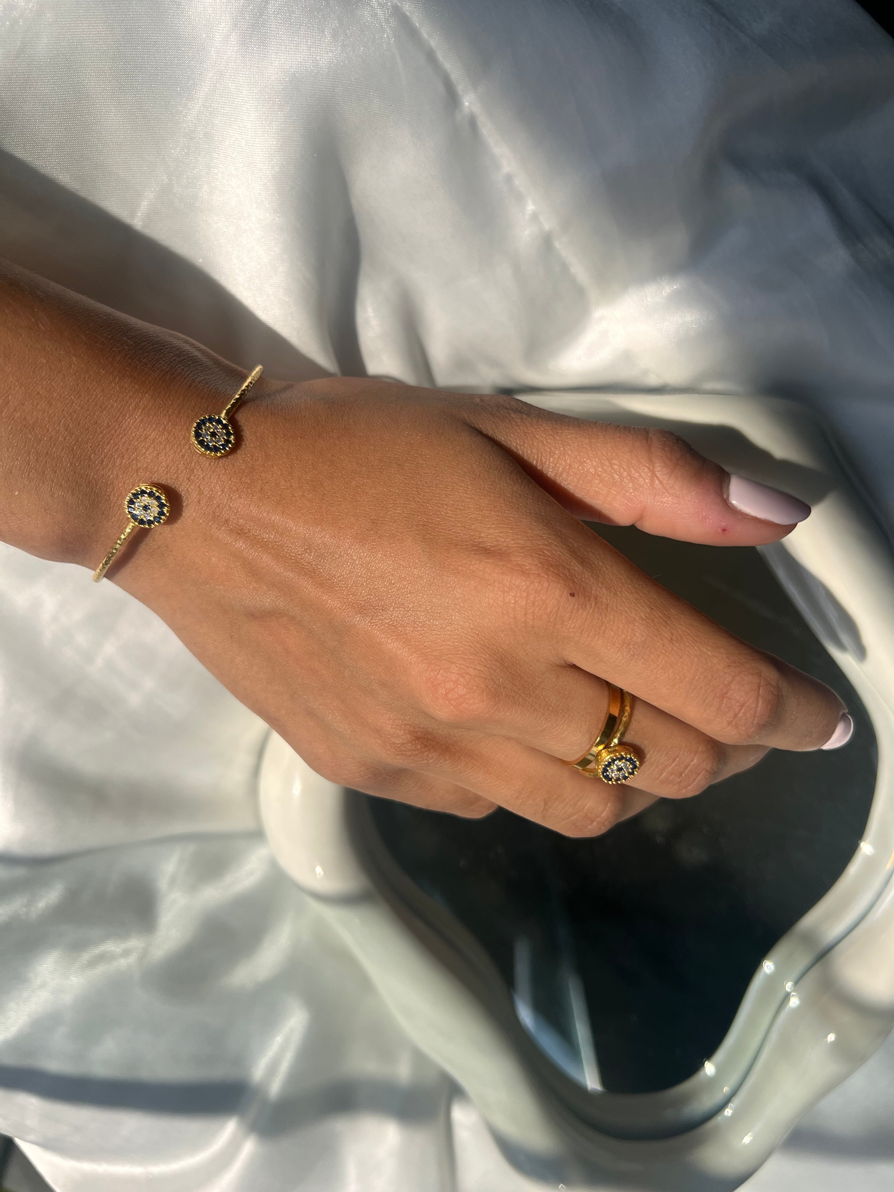Evil Eye Bracelet Cuff bangle