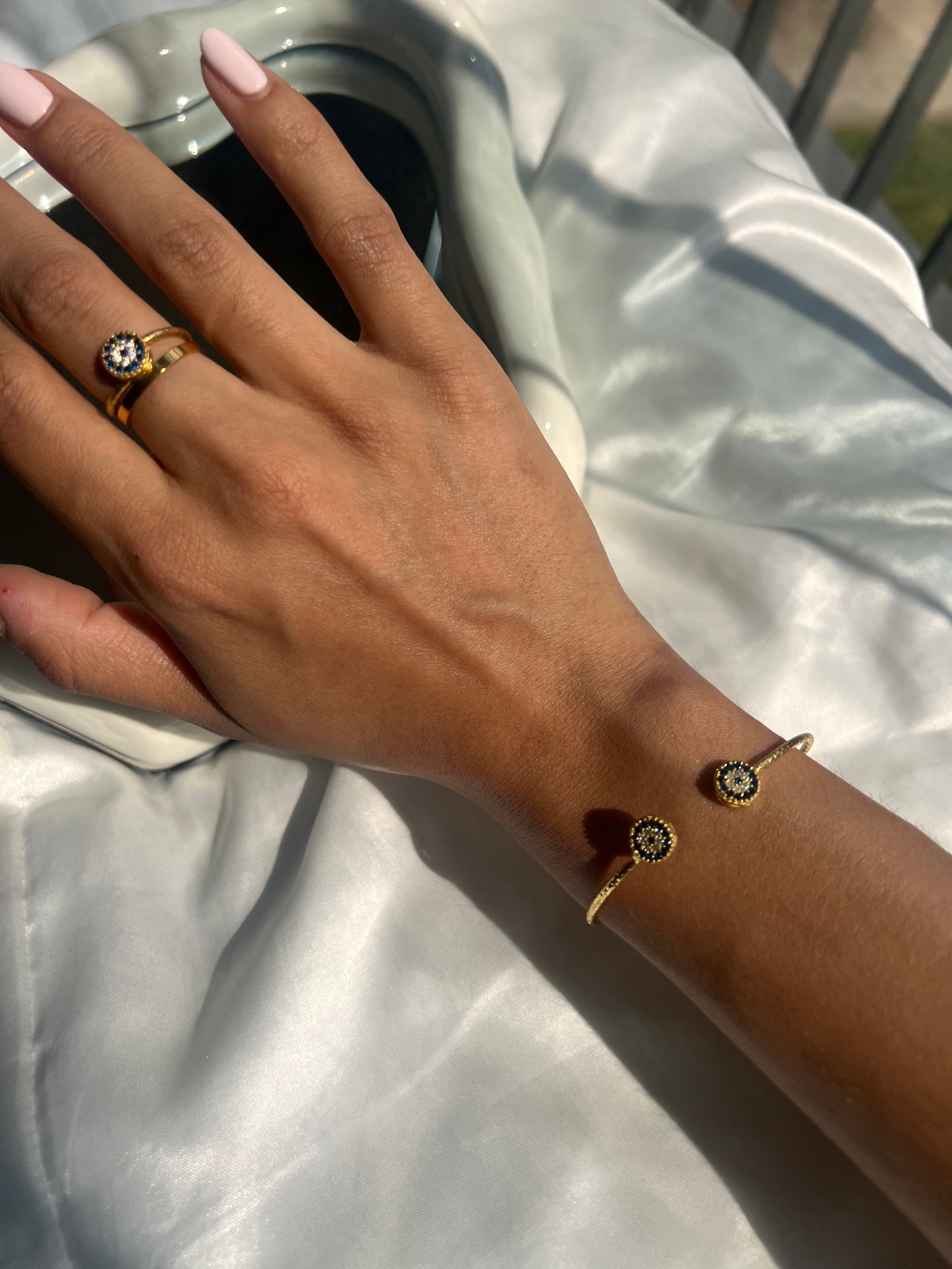 Evil Eye Bracelet Cuff bangle