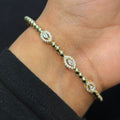 Trio Diamante Gold Bangle Gold