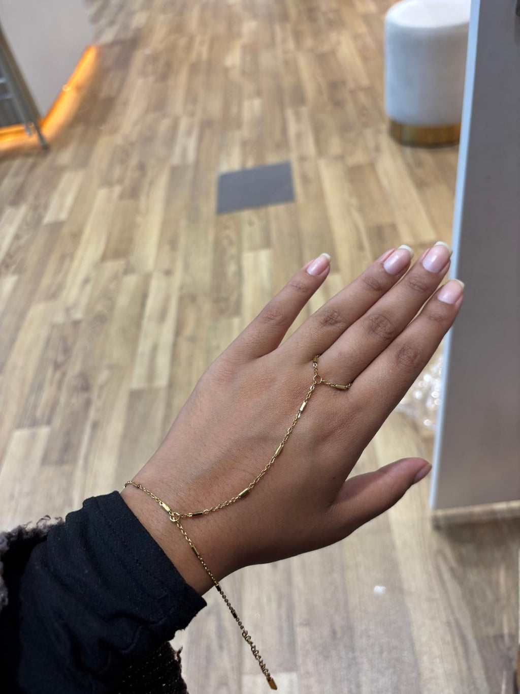 Gold Dainty Link Hand Chain