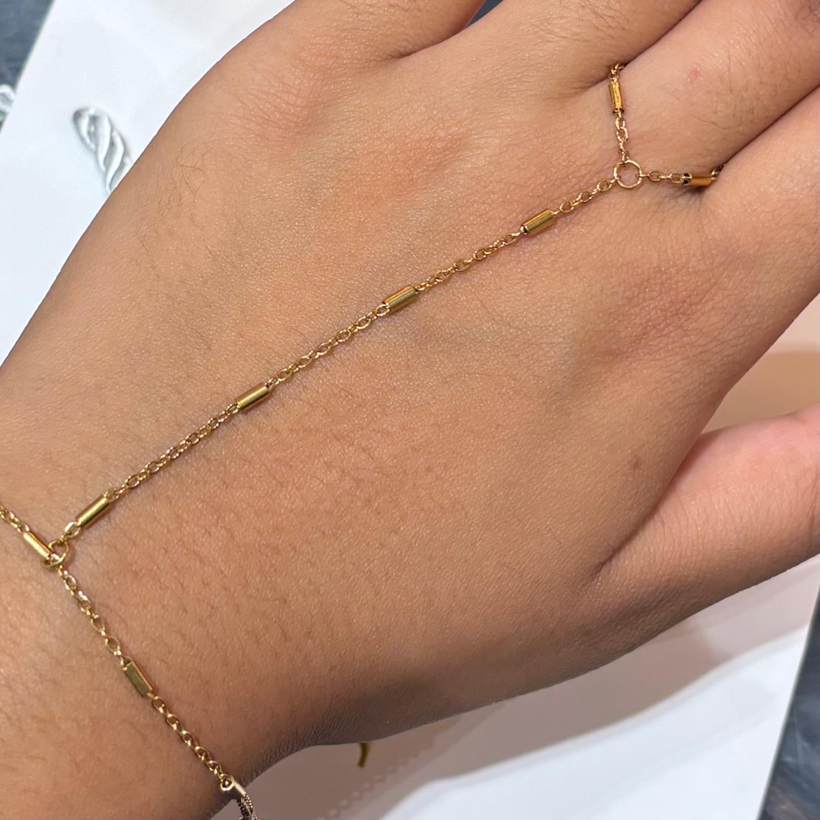 Gold Dainty Link Hand Chain