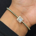 Square Diamond Gold Bangle