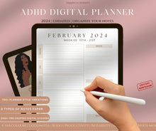 Load image into Gallery viewer, ADHD 2024 Digital Planner, Undated Digital Planner Stickers

