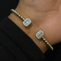 Gold Pearl Diamanté Cuff