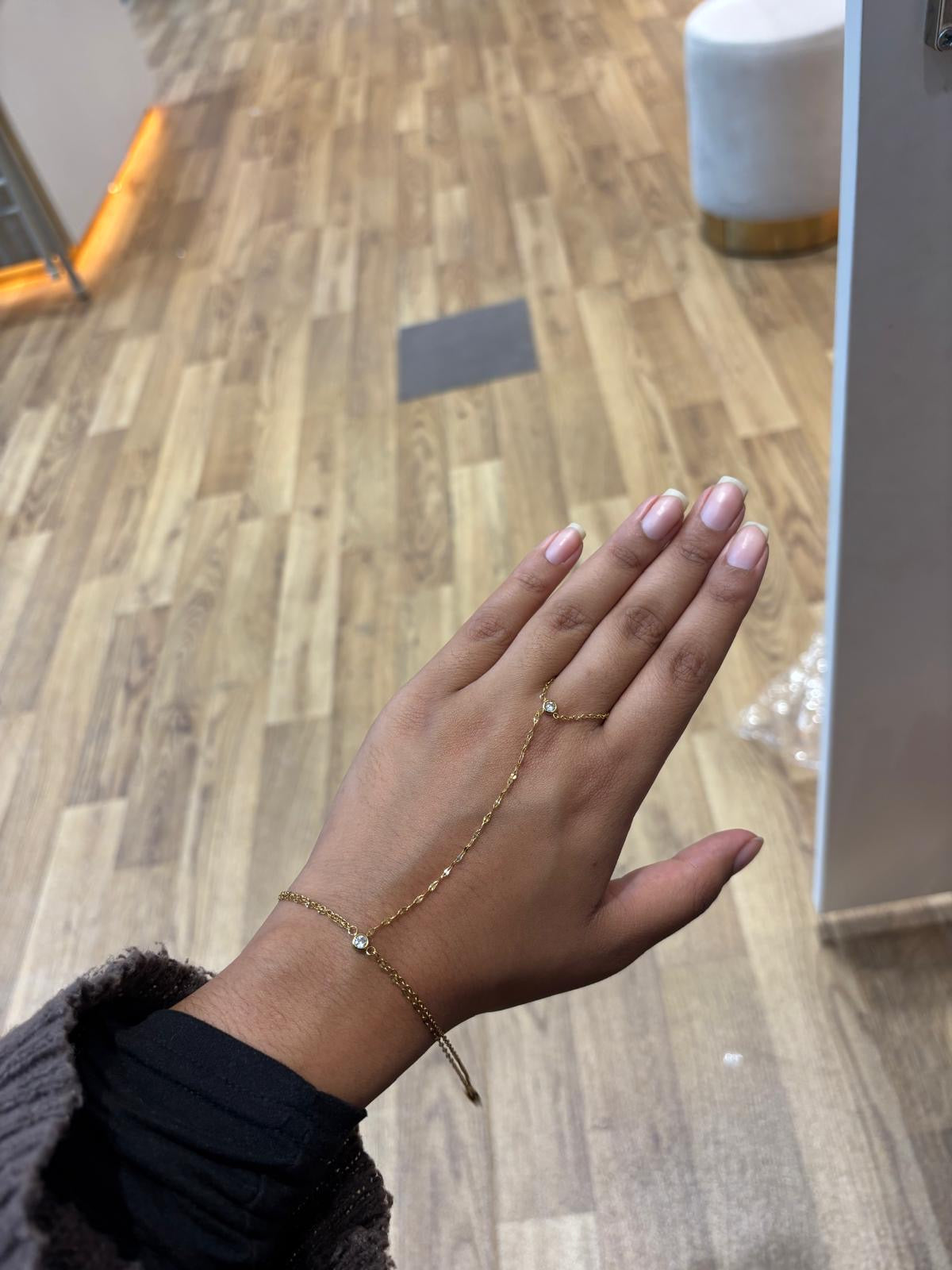 Gold Diamante Hand Chain