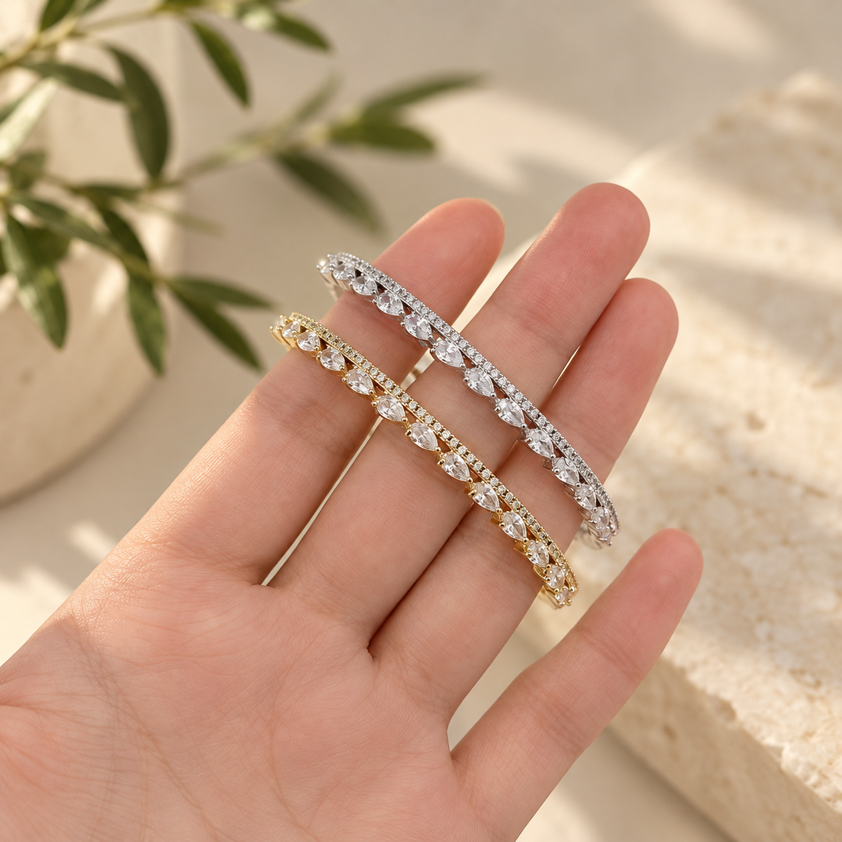 Marquise Crystal Bangle