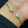 Emerald Serpant Gold Cuff