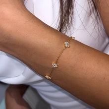 Load image into Gallery viewer, Flower Cluster Diamond Bracelet | 925 Sterling Silver
