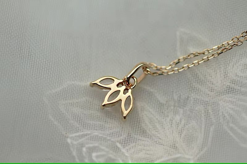 Crystal French Clover Pendant