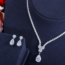 Load image into Gallery viewer, Bridal Necklace Set Silver Wedding Jewelry for Bride
