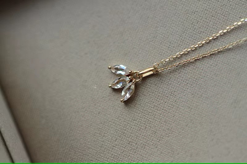 Crystal French Clover Pendant