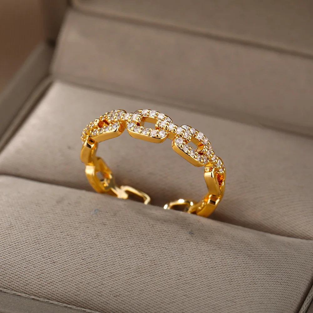 Classic Twist Chain Open Ring – Mia Handmade Collections