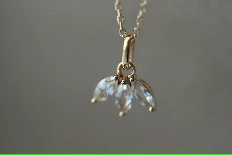 Crystal French Clover Pendant