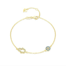 Load image into Gallery viewer, Hamsa &amp; Evil Eye Bracelet

