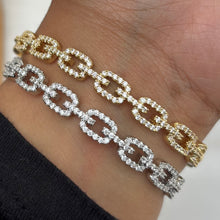 Load image into Gallery viewer, Chain link cuff bangle
