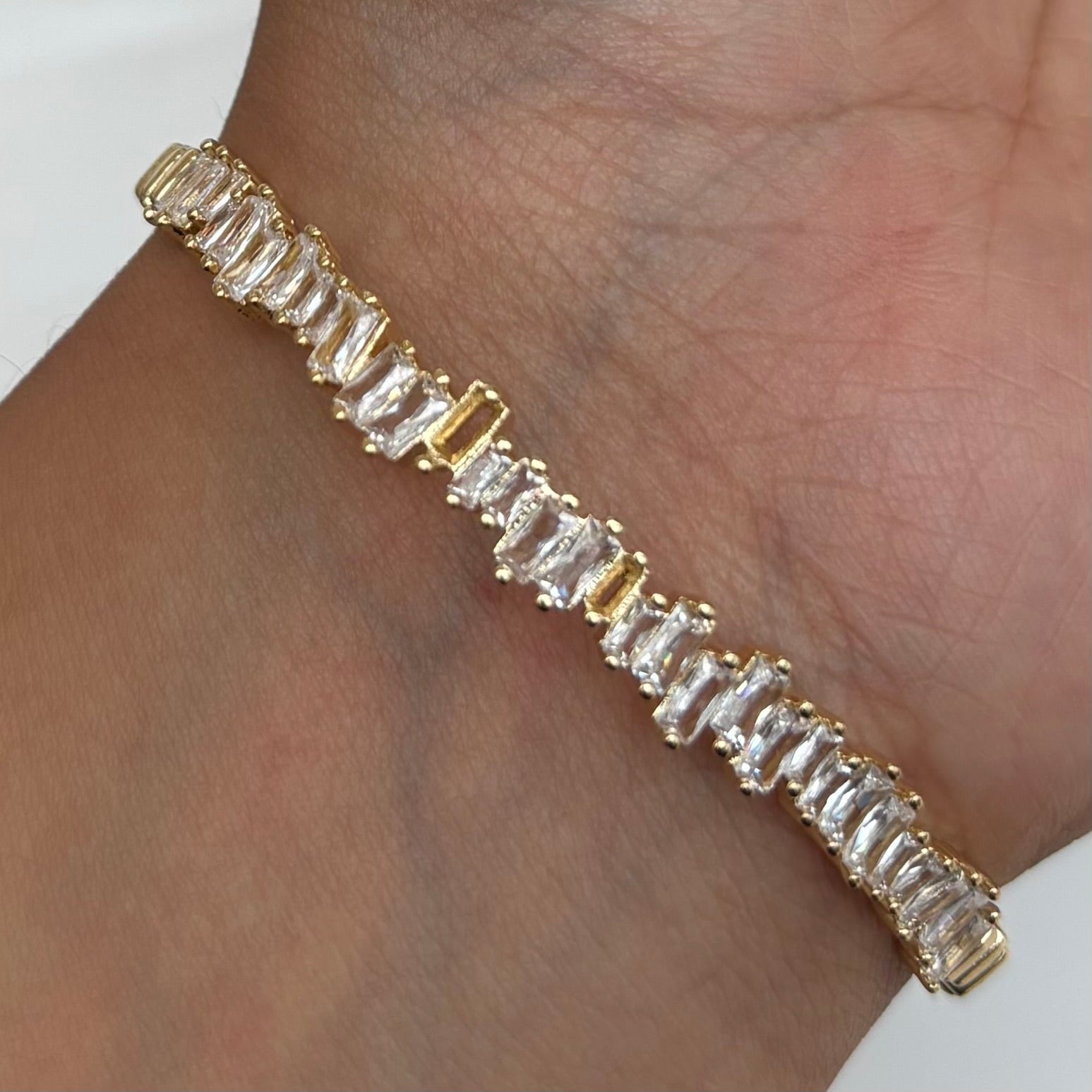 Baguette cuff bangle