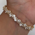 Circle & Baguette Bangle