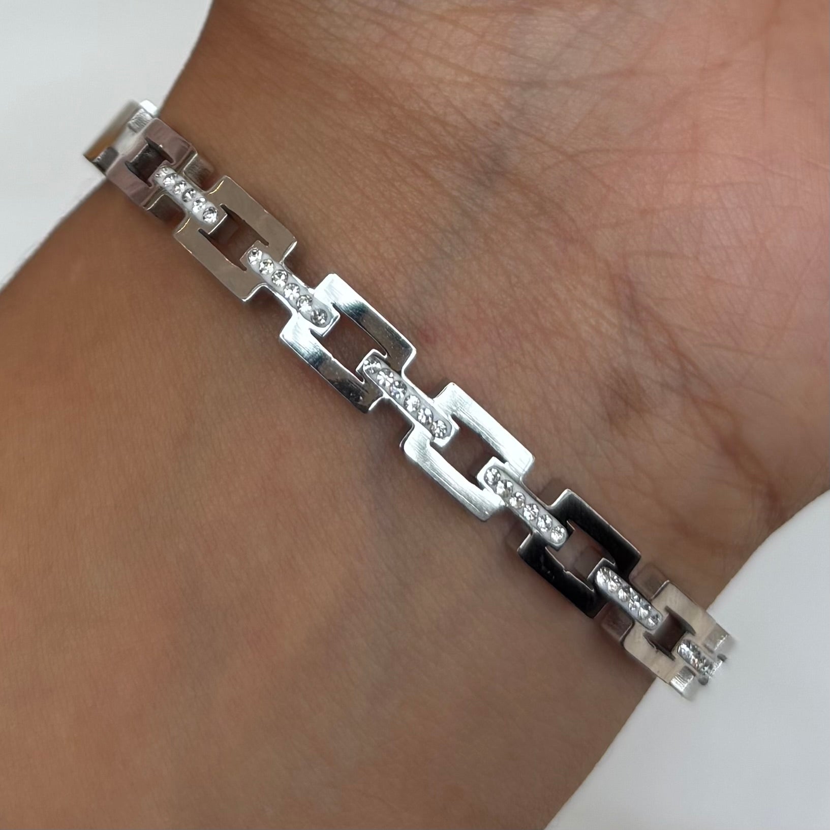 Square-link bangle