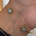 Evil eye cuff bangle