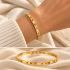 Roman Numeral Stainless Steel Bangle