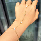 Dainty 18k Gold Plated Hand Chain