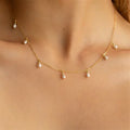Small Pearl Droplets Necklace