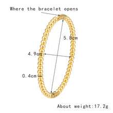 Load image into Gallery viewer, Beads Bracelet Shape Design Stainless Steel Bangle
