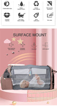 Load image into Gallery viewer, Folding Mommy Bag Lightweight Portable Folding Crib Bed Baby Bag
