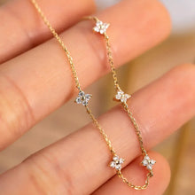 Load image into Gallery viewer, Flower Cluster Diamond Bracelet | 925 Sterling Silver

