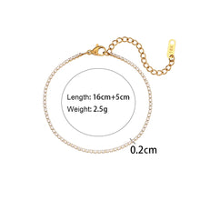Load image into Gallery viewer, 2mm Diamond Tennis Diamond Bracelet | Tarnish-Free
